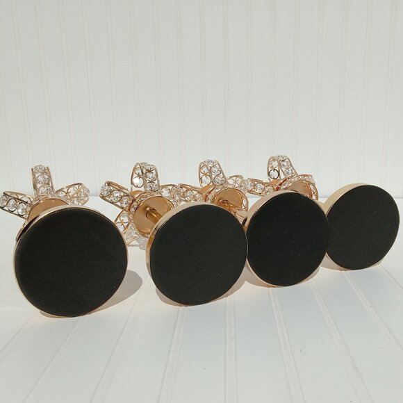 Golden Crown Candlesticks Crystal Candle Holders Tealights SET OF 4 Princess - Picture 5 of 16